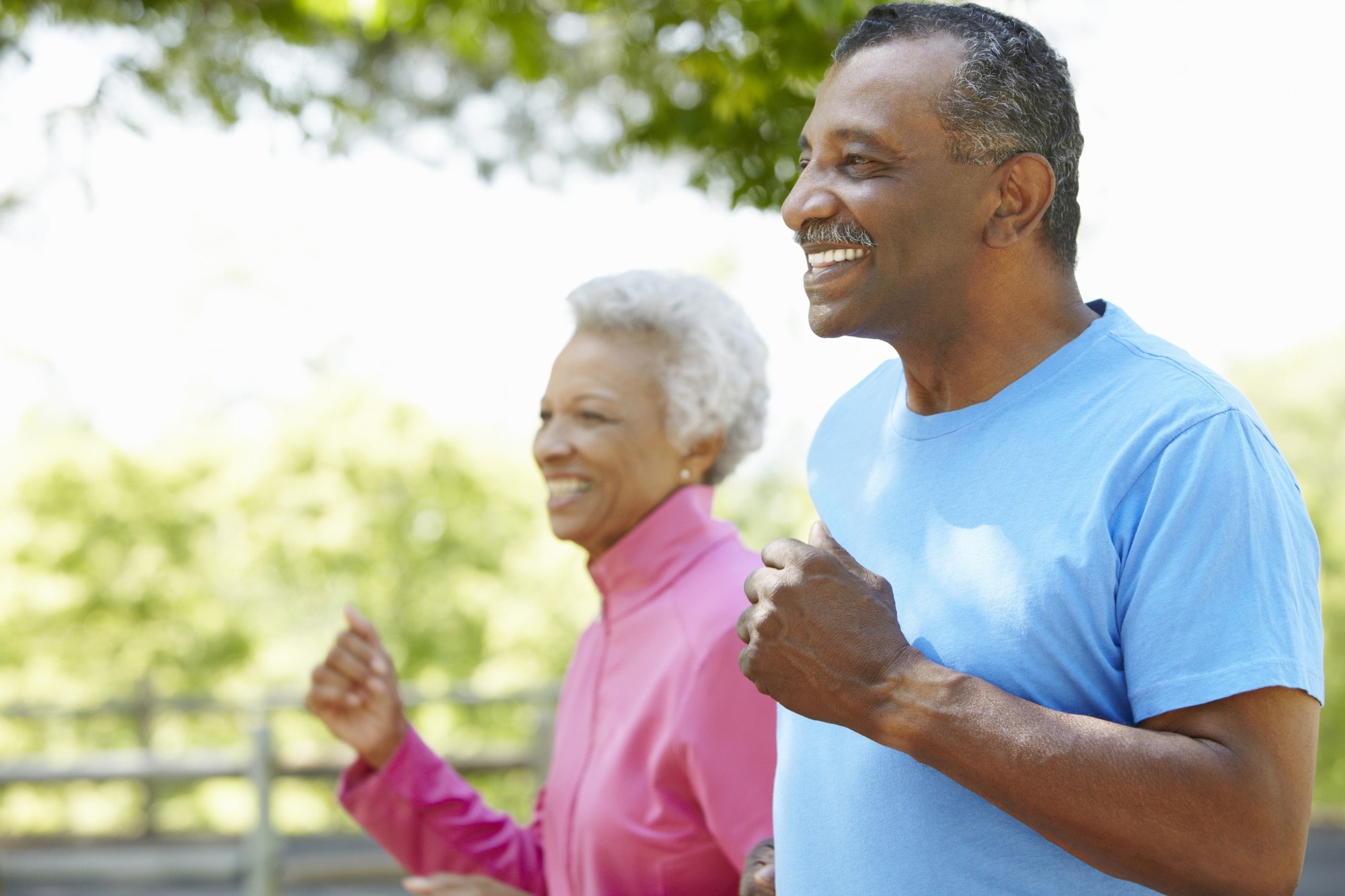 Senior Citizens Going For a Jog